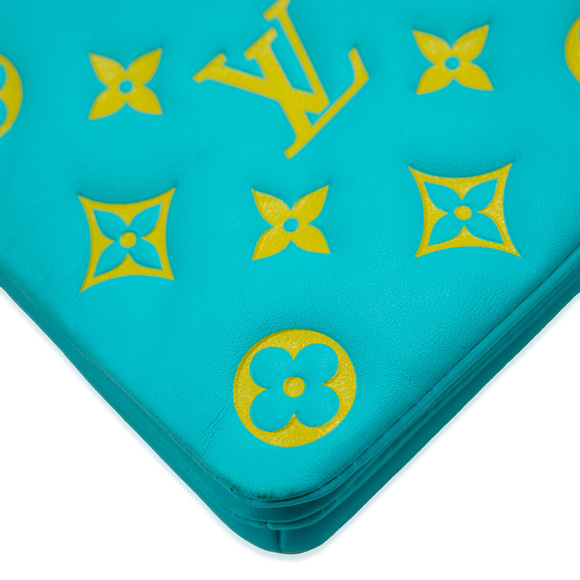 Louis Vuitton Menthe Jaune Monogram Embossed Lambskin Pochette Coussin - Picture 4 of 8